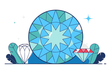 Vector illustration of diamond icon. Flat style design for web and print.のイラスト素材