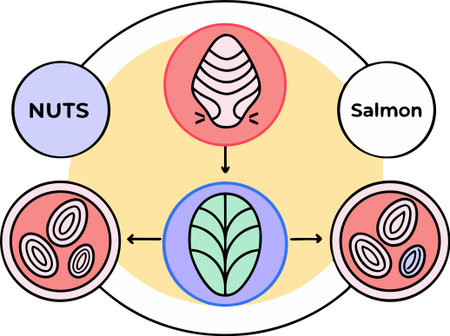 This is an illustration of Nuts that are essential to the body.のイラスト素材