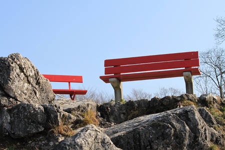 a place to watch a beautiful landscape or simply stand aloneの写真素材