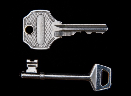 House Key with black background 