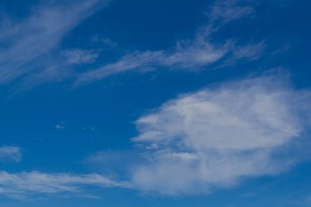 White clouds blue sky