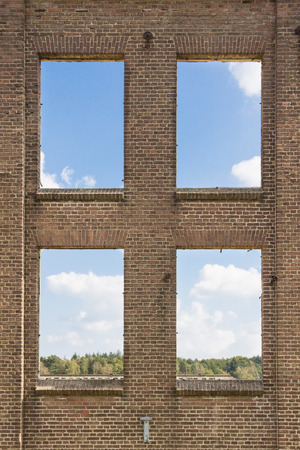 Old industrial building wallの写真素材