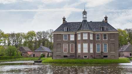 DALFSEN NETHERLANDS May 03 2015: Medieval estate house Den Berg in Dalfsen Millingenのeditorial素材