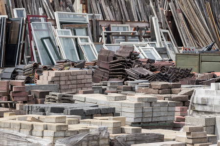 Reusable waste of old houses and buildings