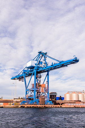 Massive blue craneの写真素材