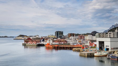 Skyline Svolvaer Lofoten Islands Norwayの写真素材