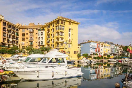 Valencia, Spain - December 03, 2016: Port Saplaya, Alboraya, Valencia, Spain (Port Sa Platja)のeditorial素材