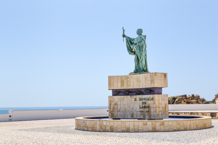 Lagos, Portugal - April, 18, 2017: Statue of Sao Goncalo de Lagos in Lagos, Algarve, Portugalのeditorial素材