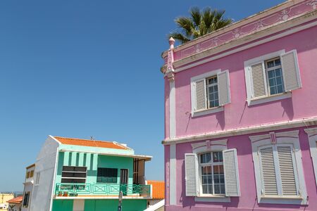 Lagos, Portugal - April, 18, 2017: Street view ancient center of Lagos, Algarve in Portugalのeditorial素材