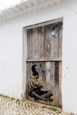 Lagos, Portugal - April, 22, 2017: Strteet art in Lagos, The Algarve, Portugalのeditorial素材