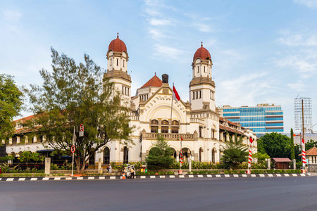 The colonial building Lawang Sewu in Semarang Indonesiaのeditorial素材