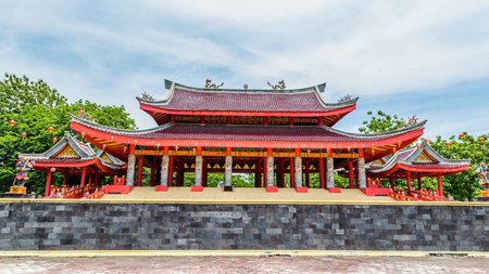 Sam Poo Kong temple in Semarang on central Java in Indonesiaのeditorial素材