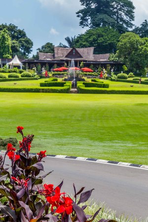 Botanical gardens Kebun Raya in Bogor, West Java, Indonesiaのeditorial素材