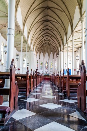 Gereja Blessed Virgin Mary Cathedral in Bogor, Java, Indonesiaのeditorial素材