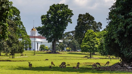Presidential Palace of the Republic of Indonesia in Bogor, West Java, Indonesiaのeditorial素材