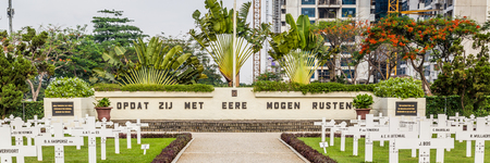 Jakarta, Indonesia - October, 28, 2017: Dutch field of honor Menteng Pulo in  Jakarta, Java Island Indonesiaのeditorial素材