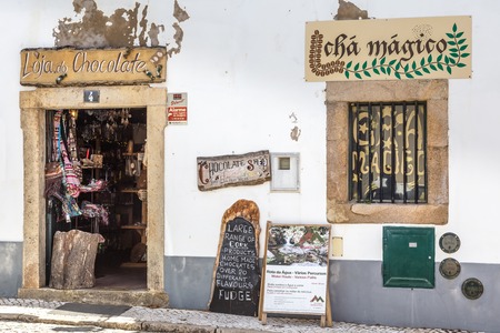 Monchique, Portugal - April, 18, 2017: Street view old center of  Monchique in the Algarve in Portugalのeditorial素材
