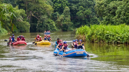 Kitulgala  Sri Lanka July 30 2017 -  Rafting at the Kelani Kanga river with White Water Rafting adventure in Sri Lankaのeditorial素材