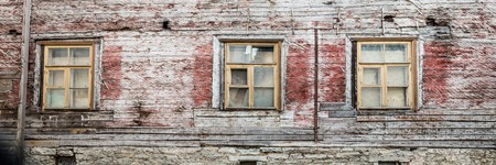 weathered oldl houses in the old town of Tallinn in Estonia.の写真素材