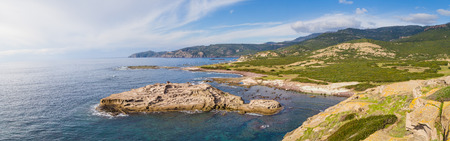 North West coastline near Bosa of  Sardinia island. Italyの写真素材