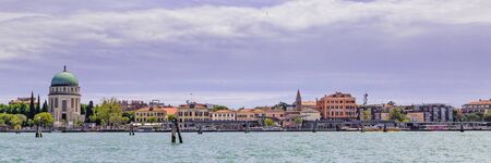 Venice Italy - May 25, 2019: Santa Maria Elisabetta Church along the waterfront of the island Lidoのeditorial素材