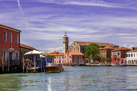 Venice Italy - May 26, 2019: Cityscape Murano island with Chiesa di Santa Maria degli Angeliのeditorial素材