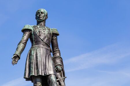 Tilburg Netherlands - September 10, 2019: Statue in Tilburg of William II (1792-1849) King of the...