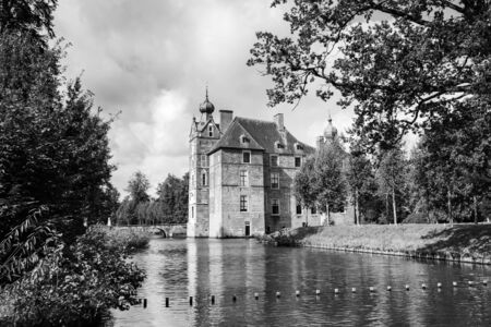 Medieval castle Cannenburch in Vaassen, Gelderland in the Netherlandsの写真素材