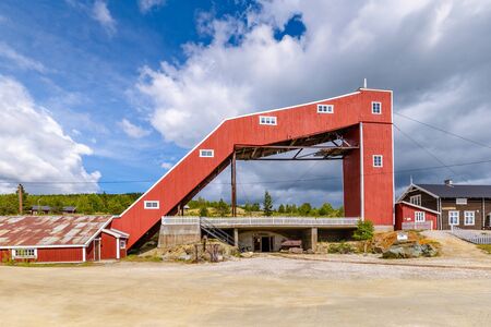 Folldal, Norway, July 20, 2019: Old coppe rmine in Folldal, Innlandet county in Wetsern Norway. Now a museum.のeditorial素材