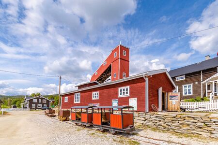 Folldal, Norway, July 20, 2019: Old coppe rmine in Folldal, Innlandet county in Wetsern Norway. Now a museum.のeditorial素材