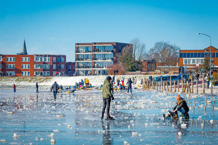 Ice skating in Netherlandsのeditorial素材