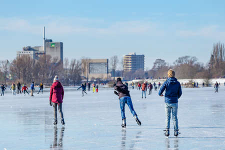 Ice skating in Netherlandsのeditorial素材