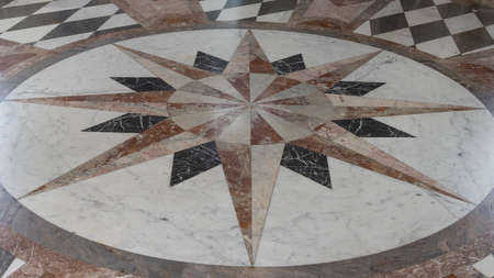 Start shaped marble floor