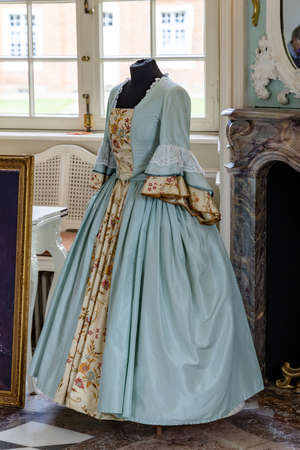Exhibition of historic dress in castle Clemenswerth in Sogelのeditorial素材