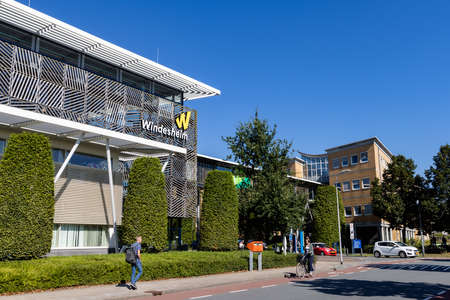 Zwolle, The Netherlands - September 8, 2021: Highschool Windesheim in Zwolle Overijssel, Netherlands