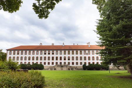 Meiningen, Germany - September 15, 2022: Castle Elisabethenburg and park in Meiningen Franconia...