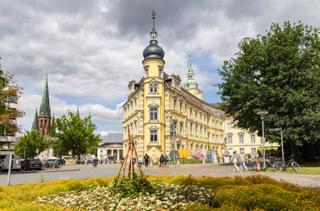 Oldenburg, Germany - July 28, 2022: Castle Oldenburg in the centre of Oldenburg in Lower Saxony in...