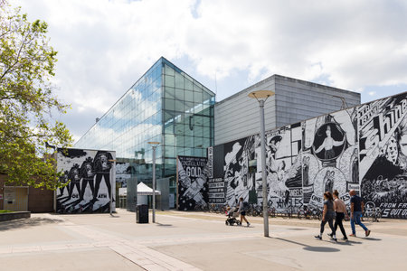 Strasbourg, France - May 14, 2023: The Musee dArt Moderne et Contemporain de Strasbourg MAMCS, in...