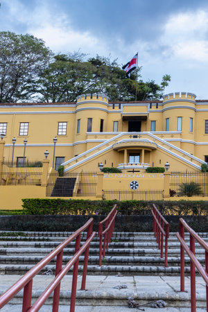 San Jose, Costa Rica -March 26, 2024: National Museum of Costa Rica at Democracy Square in San Jose capital city of Costa Ricaのeditorial素材