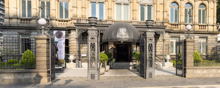 San Jose, Costa Rica -March 25, 2024: Exterior of beautiful Costa Rica National Theater in capital city San Joseのeditorial素材