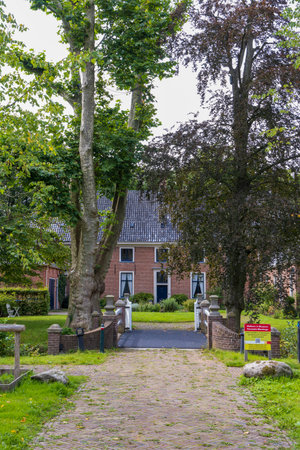 Roden, The Netherlands - August 29, 2023: Estate Havezate Mensinge historic site in Roden, Drenthe in The Netherlandsのeditorial素材
