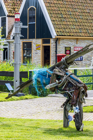 Oudeshild, The Netherlands - July 15, 2024: Scenic view of outdoor area Museum Kaap Skil in fishing village Oudeschild at wadden island Texel The Netherlandsのeditorial素材