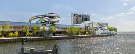View at Fenix museum an art museum about migration opend in may 2025 in Rotterdam port city in...