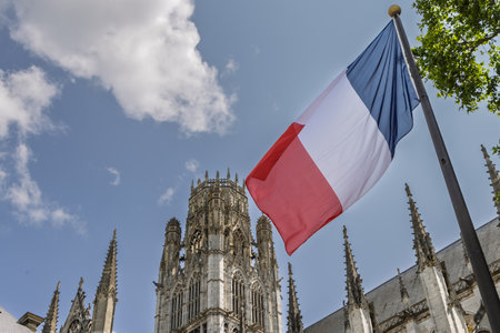 Cityscape of Rouen in Normandy in Franceの写真素材