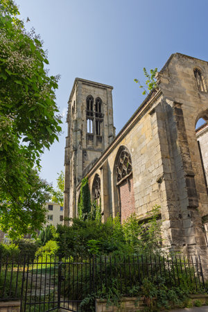 Remains of Ancienne Eglise Saint-Pierre-du-Chatel in Rouen in Normandy in Franceの写真素材