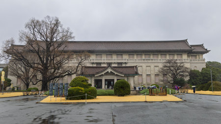 Tokyo, Japan- March 16, 2025: Front view of building National museum of Tokyo Japanの写真素材