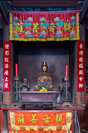 Nagasaki, Japan - March 22, 2025: Interior of Sofuku-ji temple national treasure in Nagasaki in Japanのeditorial素材