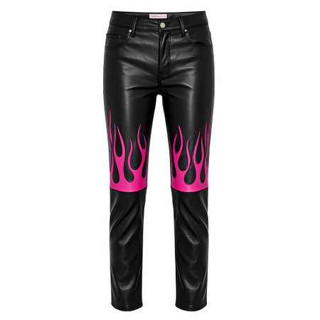 Women's black leggings on a white background. 3d renderingの素材