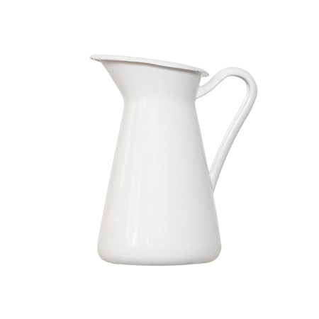 White vertical jug on a white backgroundの写真素材