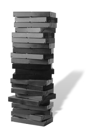 Mountain from videotapes on a white background.  It is isolated, the worker of paths is presentの写真素材